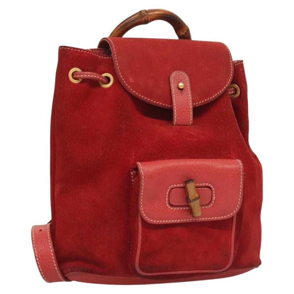 Gucci Vintage Bamboo Suede Small
